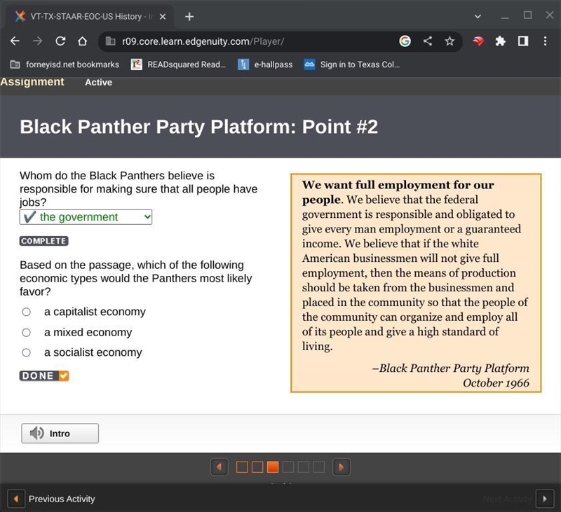 Whom do the black panthers believe is responsible for making sure that all people-example-1