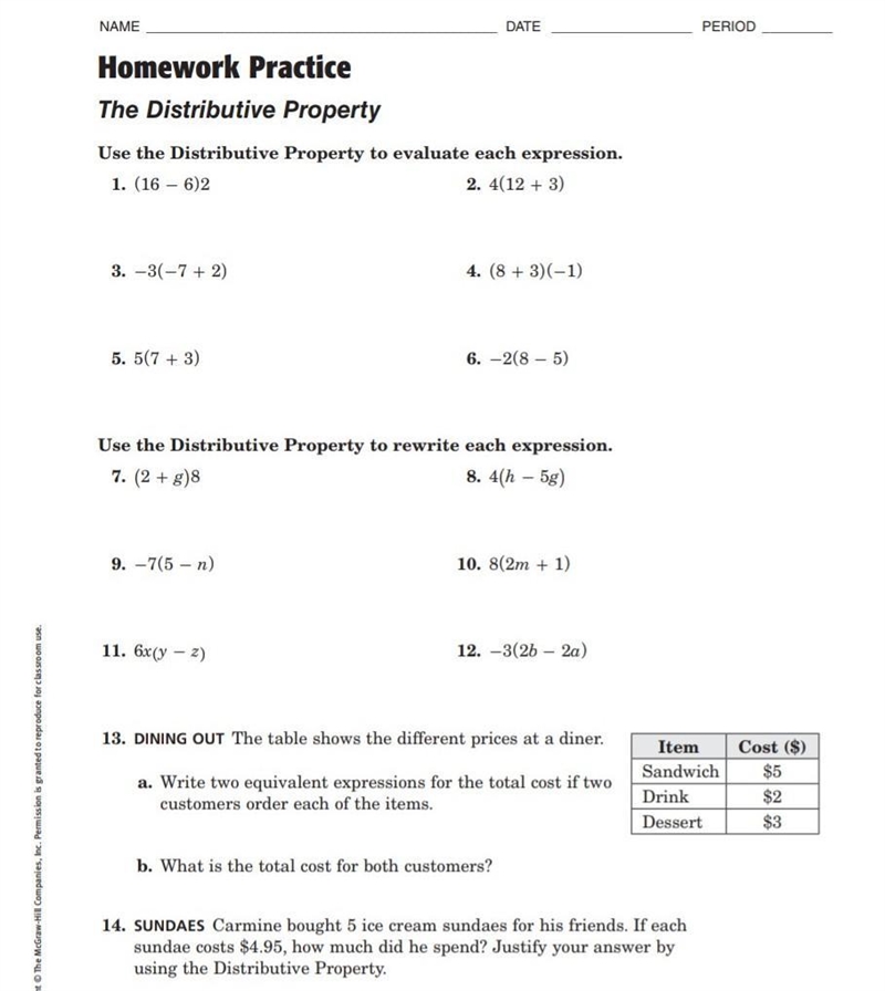 Lesson 4 homework practice the distributive property-example-2