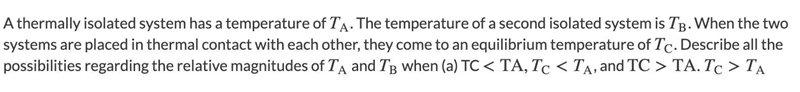 Two objects are placed in thermal contact and are allowed to come to equilibrium in-example-1