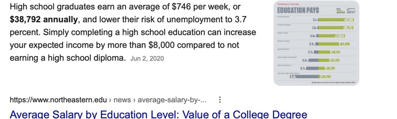 How much more does someone with a Master's degree make than someone with a high school-example-2