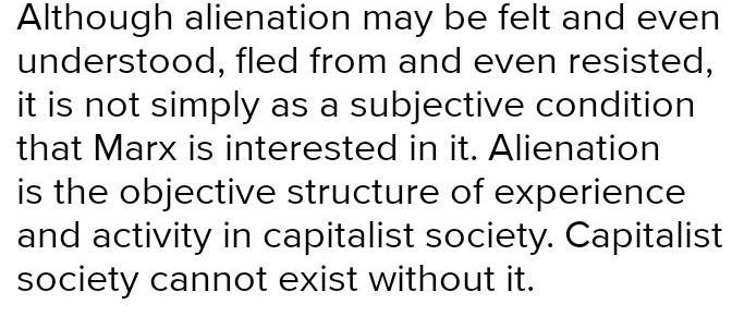 20 POINTS Do you think that Marx was correct that people in modern society experience-example-1