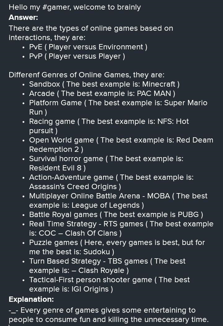 What are types of online games categories-example-1