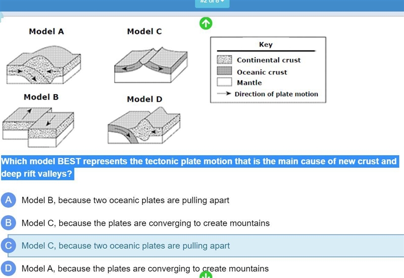 Which model BEST represents the tectonic plate motion that is the main cause of new-example-1