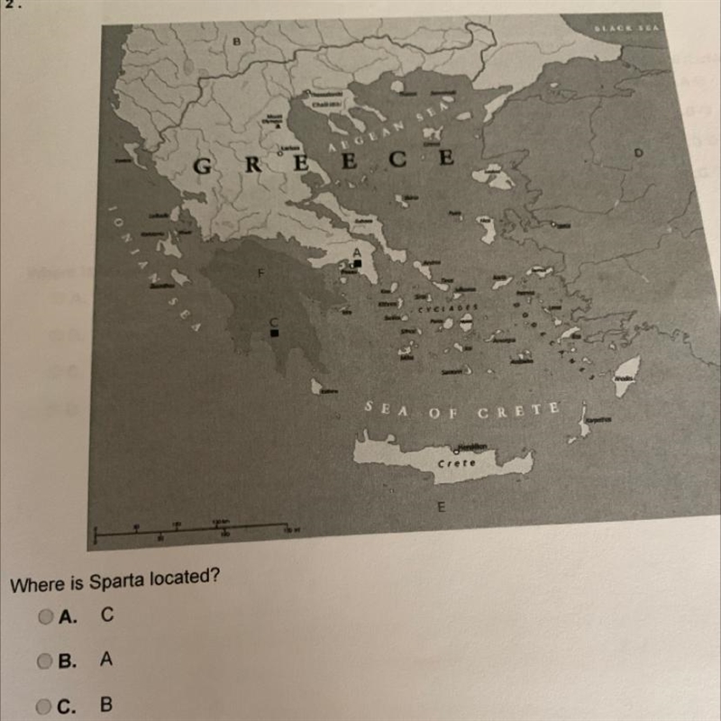 Where is Sparta located A.C B.A C.B D.D-example-1