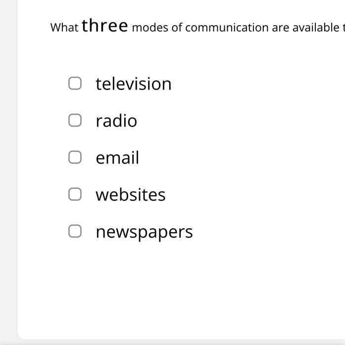 What three modes of communication are available to influence public opinion today-example-1