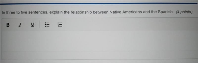 5, explain the relationship between Native Americans and the Spanish ​-example-1