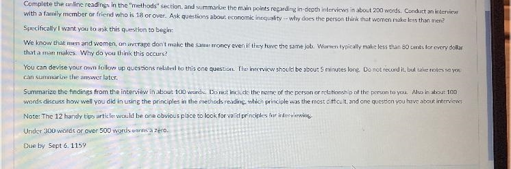 Complete the online readings in the “methods” section and summarize the main points-example-1