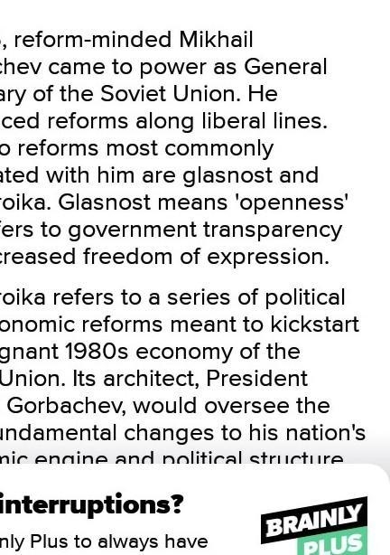 How did glasnost and perestroika affect the USSR?-example-2