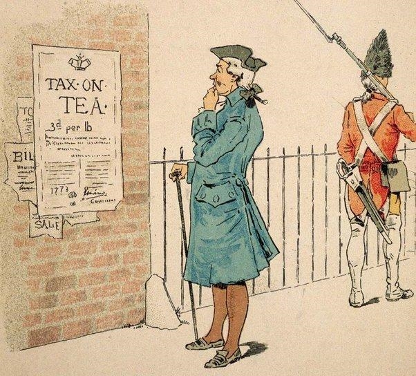 What was one thing the colonists did to respond to the taxes the British put on them-example-1