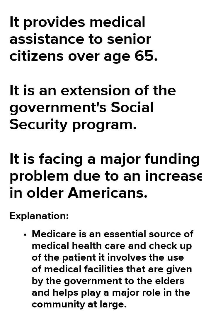 Which statments are acrate about medicare check all that apply-example-1