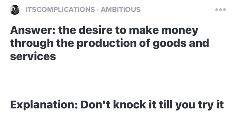 Which statement best explains the profit motive? Which statement best explains the-example-1