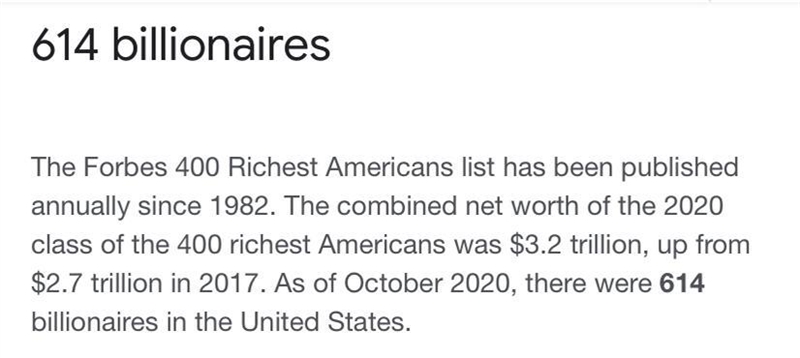 According to forbes how many billionaires are there in the united states.-example-1