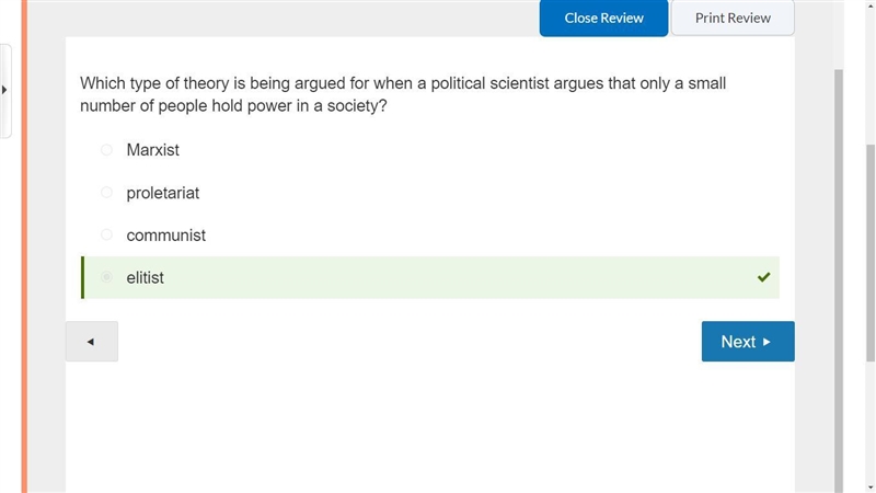 Which type of theory is being argued for when a political scientist argues that only-example-1