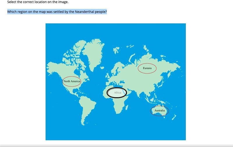 Select the correct location on the image. Which region on the map was settled by the-example-1