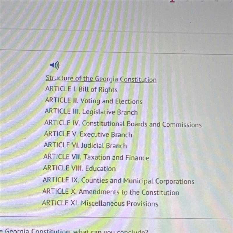 Based on the structure of the Georgia Constitution, what can you conclude? es ) A-example-1