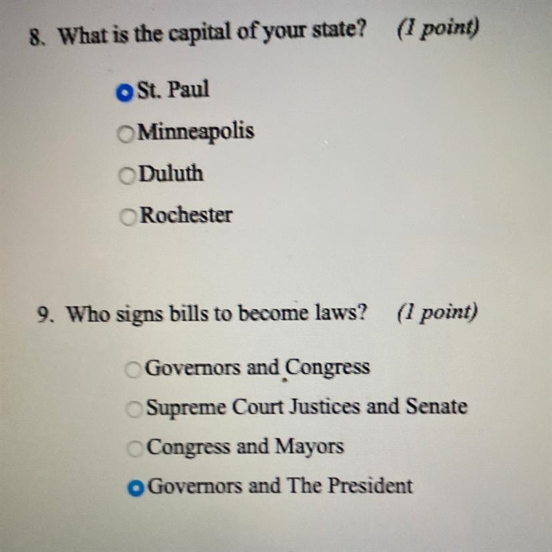 9. Who signs bills to become laws? is this right?-example-1