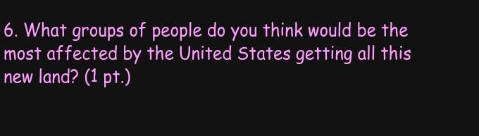 What groups of people do you think would be the most affected by the United States-example-1