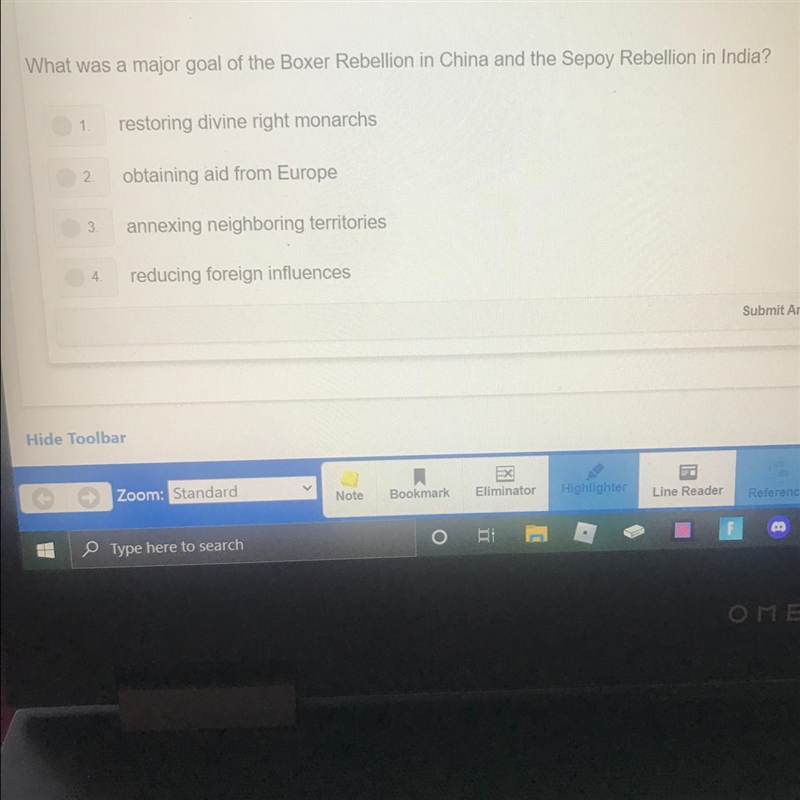 What was a major goal of the boxer rebellion in China and the sepoy rebellion in India-example-1