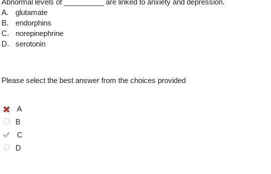 Abnormal levels of __________ are linked to anxiety disorders, seizures, and insomnia-example-1