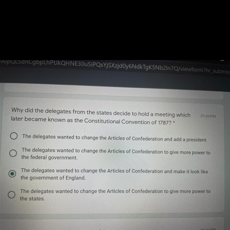 Why did the delegates from the states decide to hold a meeting which later became-example-1