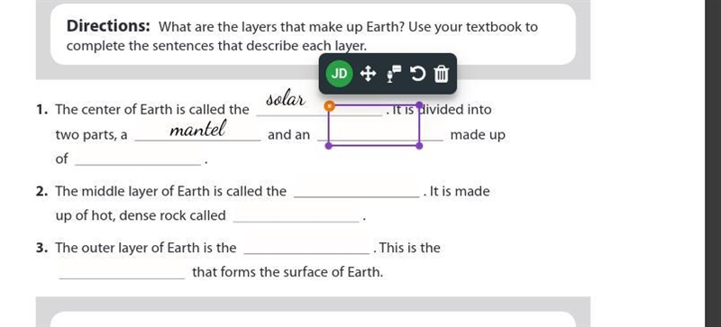 HELPPP ME QUICK its about earth and its layers-example-1