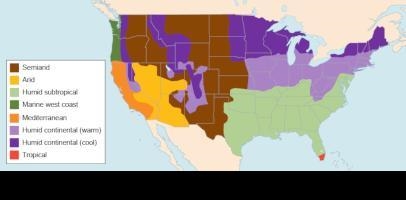 Study the map of US climate regions. A map of climate regions in the United States-example-1