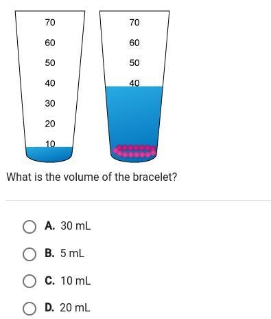 What is the volume of the braelet?-example-1