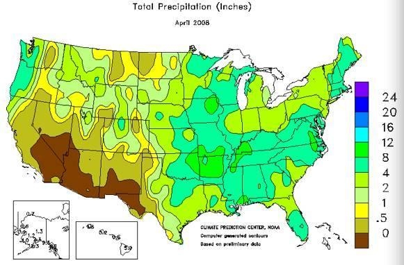 This thematic map would be MOST useful to a A) farmer. B) fisher. C) manufacturer-example-1