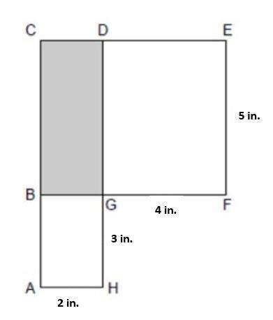 What is the perimeter of the given figure? A) 14 inches B) 28 inches C) 120 inches-example-1