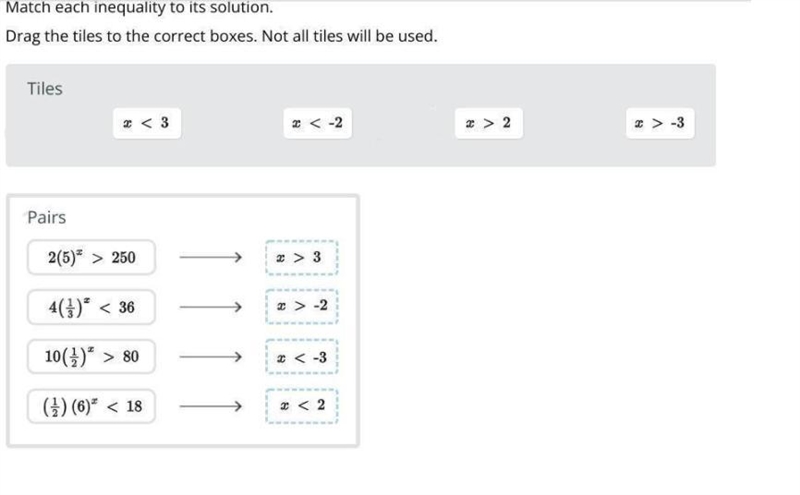 Question Drag each tile to the correct box. Match each term with its definition. Tiles-example-1