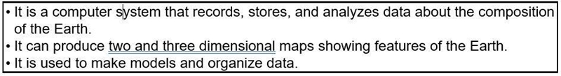 Which of the following is describe in the box above? 1: Global Positioning System-example-1