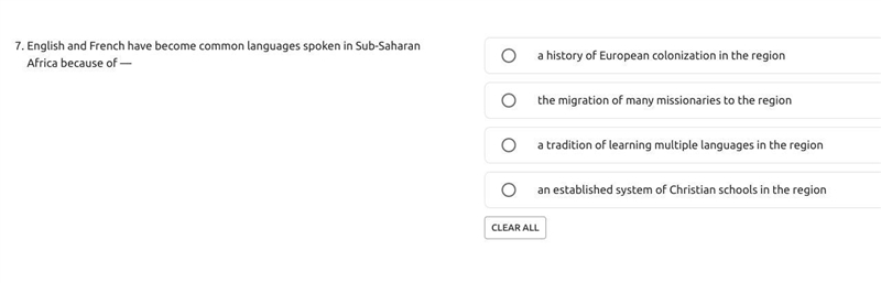 English and French have become common languages spoken in Sub-Saharan Africa because-example-1