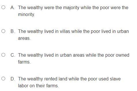 What was a major difference between the lives of the wealthy and the poor in Roman-example-1