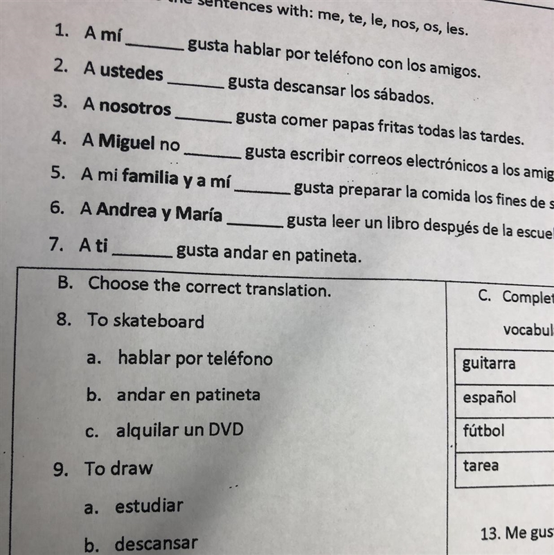 Hurry help with spanish!! only part a-example-1