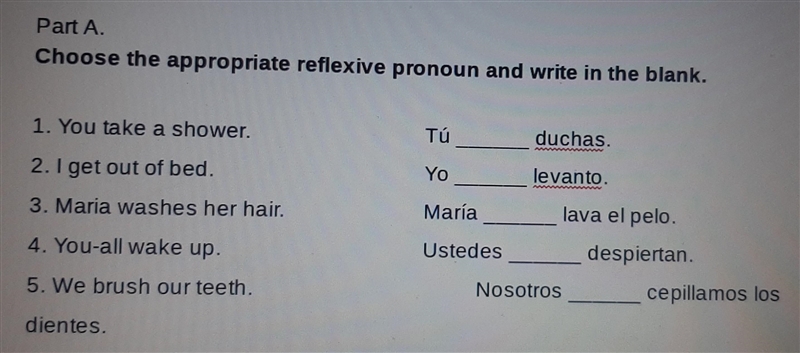 Please help choose the appropriate reflexive and write in the blank ​-example-1