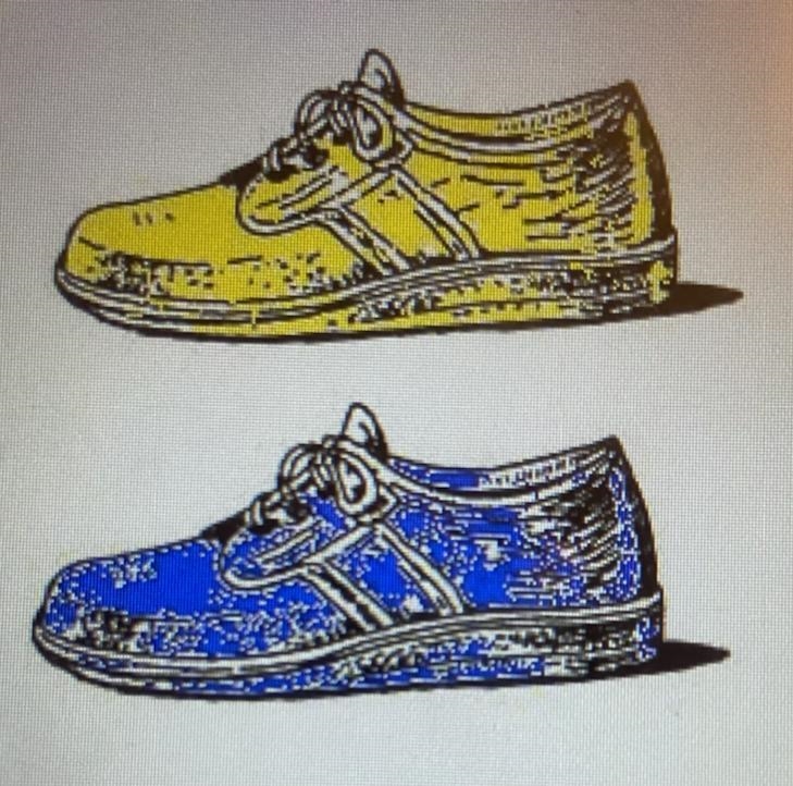 Practice describing these shoes by equating actions with the following formula. Escribe-example-1