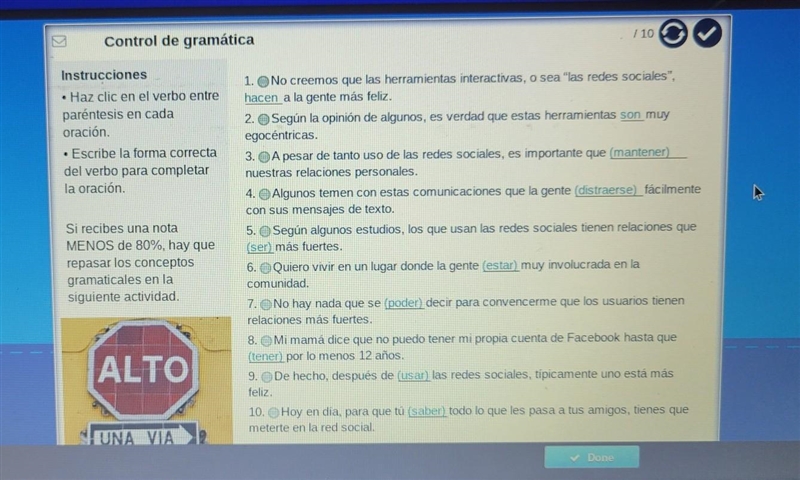 1. No creemos que las herramientas interactivas, o sea "las redes sociales&quot-example-1