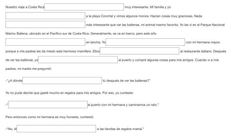 Llena los espacios en los siguientes párrafos usando los verbos Ir y Ser conjugados-example-1