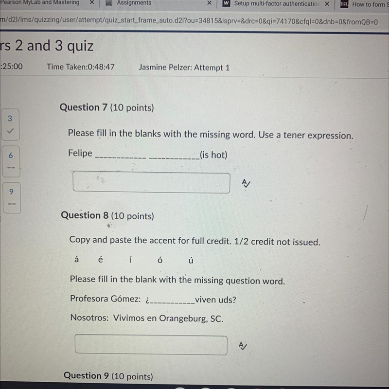 7. Please fill in the blanks with the missing word. Use a tener expression. Felipe-example-1