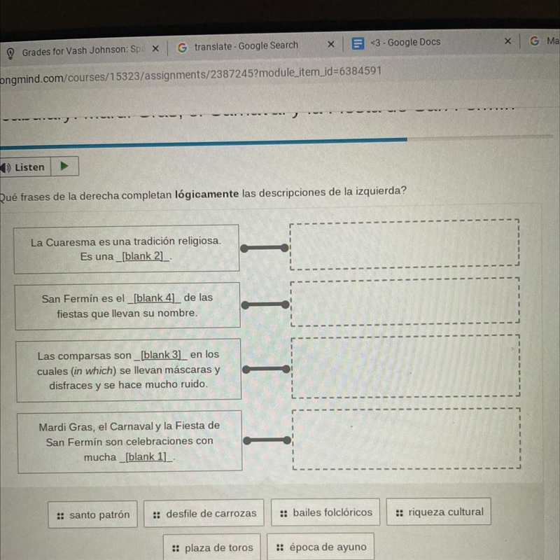 ¿Qué frases de la derecha completan lógicamente las descripciones de la izquierda-example-1