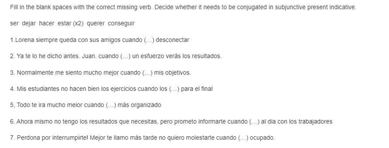 Fill in the blank spaces with the correct missing verb. Decide whether it needs to-example-1