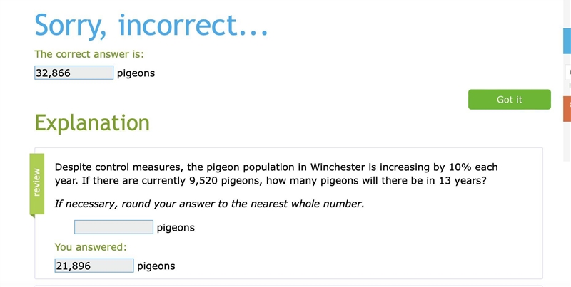 Despite control measures, the pigeon population in Winchester is increasing by 10% each-example-1