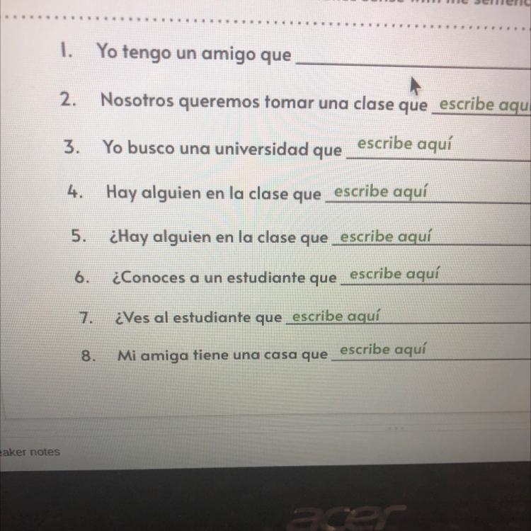 Finish the sentence with an expression in the subjunctive or indicative. Pleaseeee-example-1