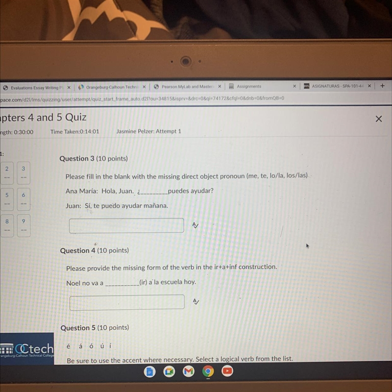 3. Please fill in the blank with the missing direct object pronoun (me, te, lo/la-example-1