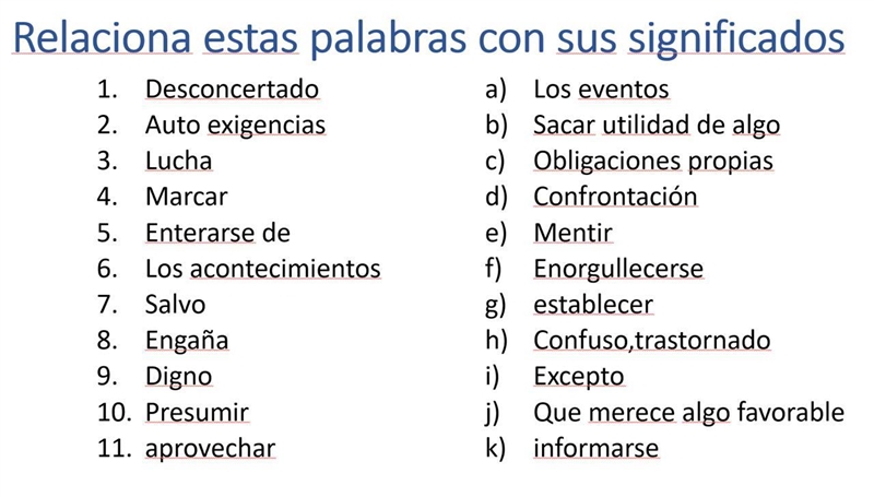 Relaciona estas palabras con sus significados-example-1