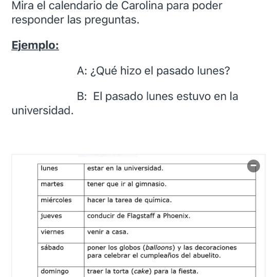 What’s the correct answer for this question A: ¿Qué hizo el pasado viernes? B: A: ¿Qu-example-1