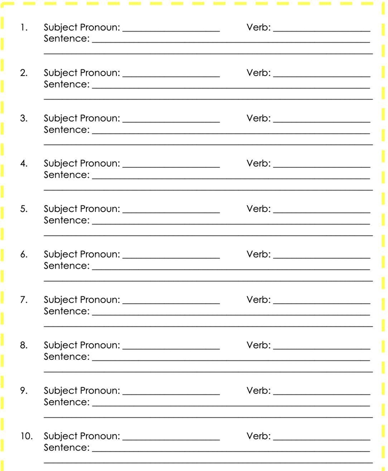 1-Using pictures numbers one -verbs to conjugate- you will write a Spanish sentence-example-2