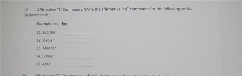 Affirmative Tú Commands:​-example-1