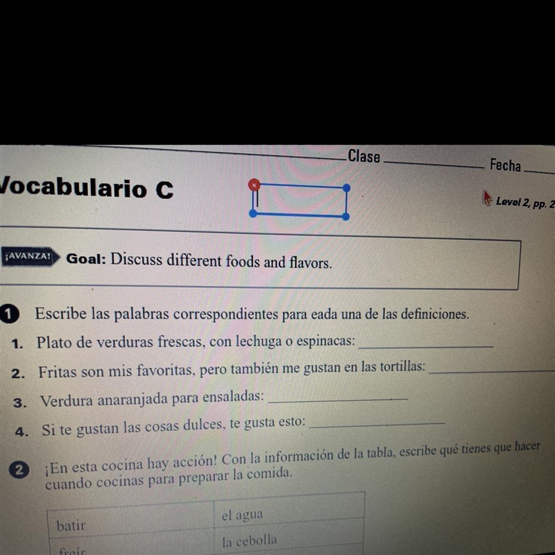 Escribe Las palabras correspondences para eada una Dr Las definiciones-example-1