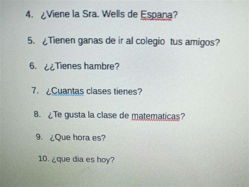 Can someone respond/answer to these questions in spanish...​-example-1